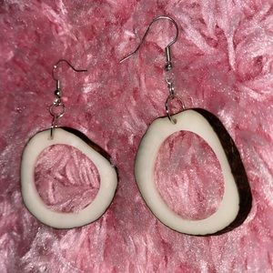 Tagua nuts earrings